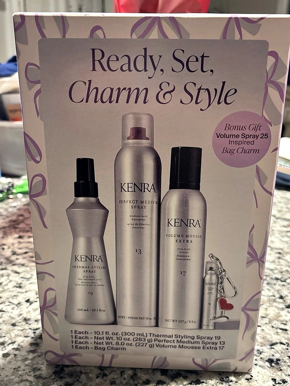 Kenra Ready, Set, Charm & Style Hair Styling Set NWT